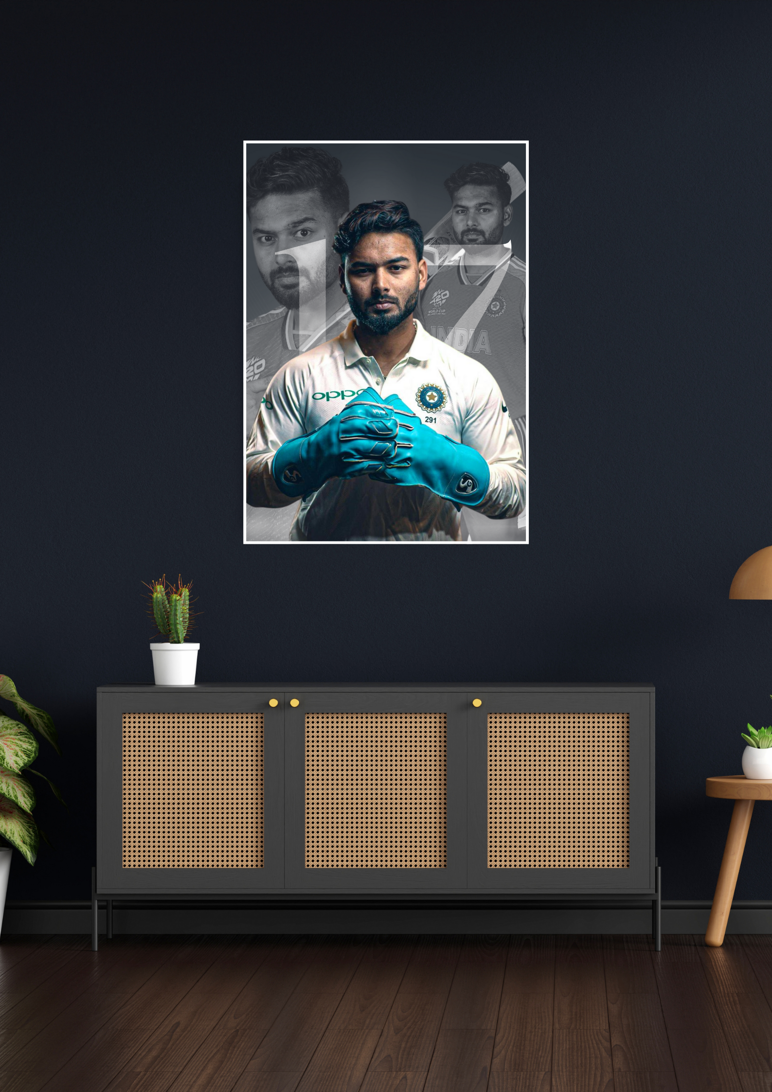 Rishabh Pant 17 Poster | Cricket Posters GenZCustom