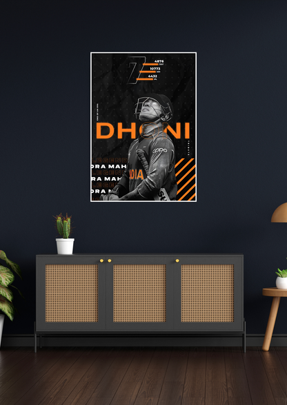 Dhoni 7 Poster  | Cricket Posters GenZCustom