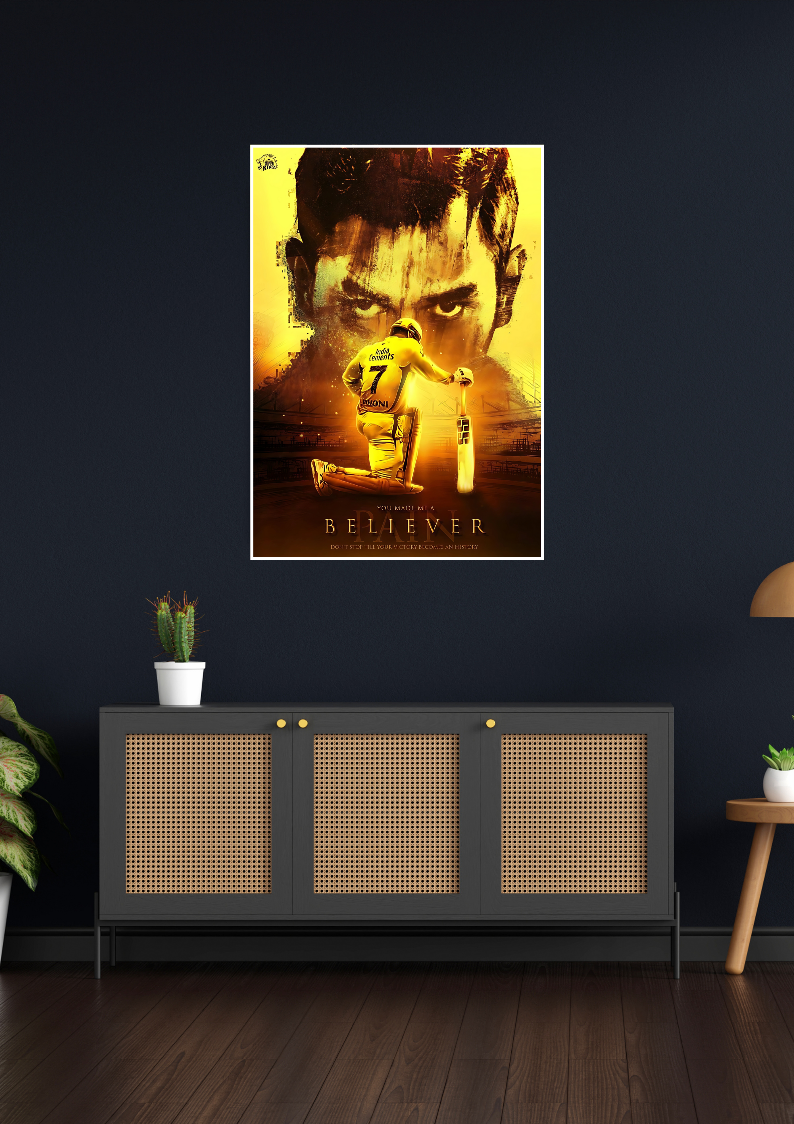 MS Dhoni Poster | Cricket Posters GenZCustom