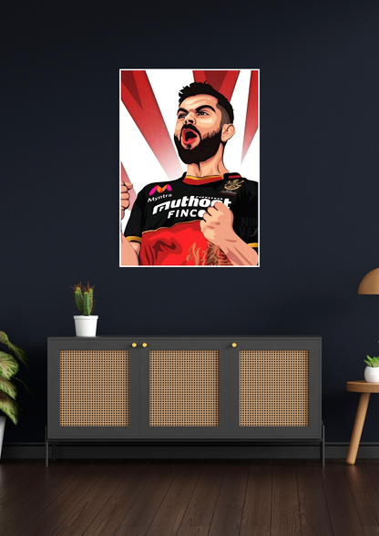 Virat Artwork Poster  | Cricket Posters GenZCustom