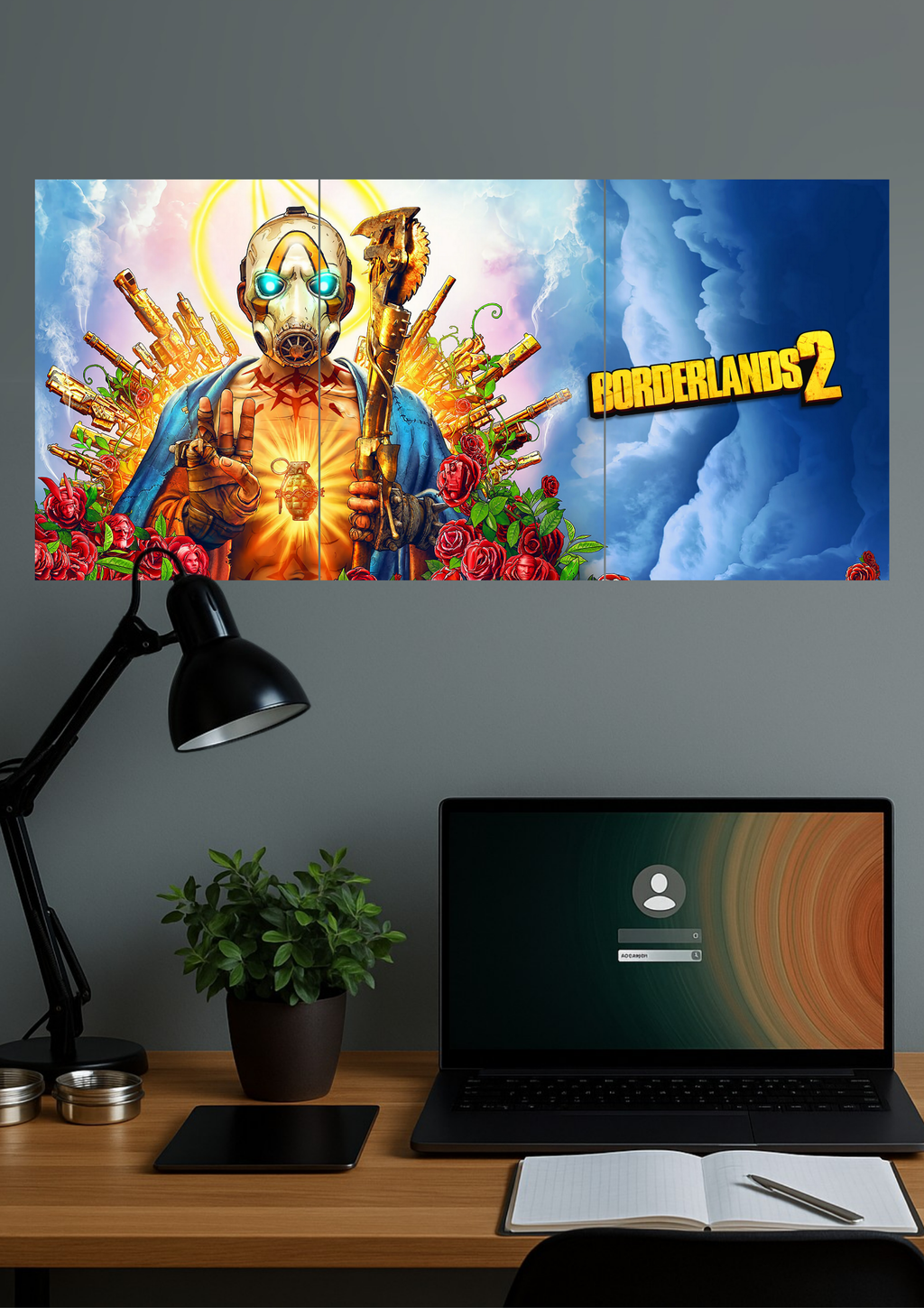 Jesus X Borderlands 2 | Gaming Set | Split Design Poster