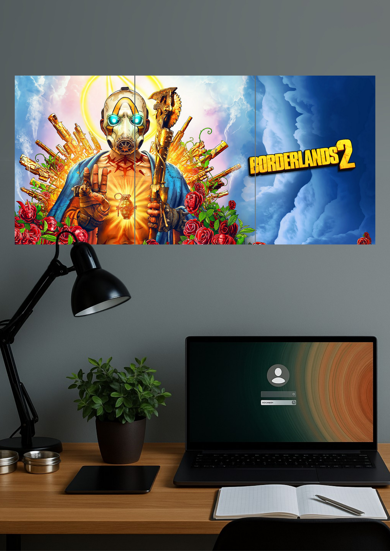 Jesus X Borderlands 2 | Gaming Set | Split Design Poster