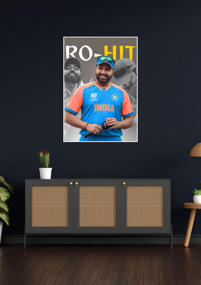 RO-HIT Sharma Epic Poster | Cricket Posters GenZCustom