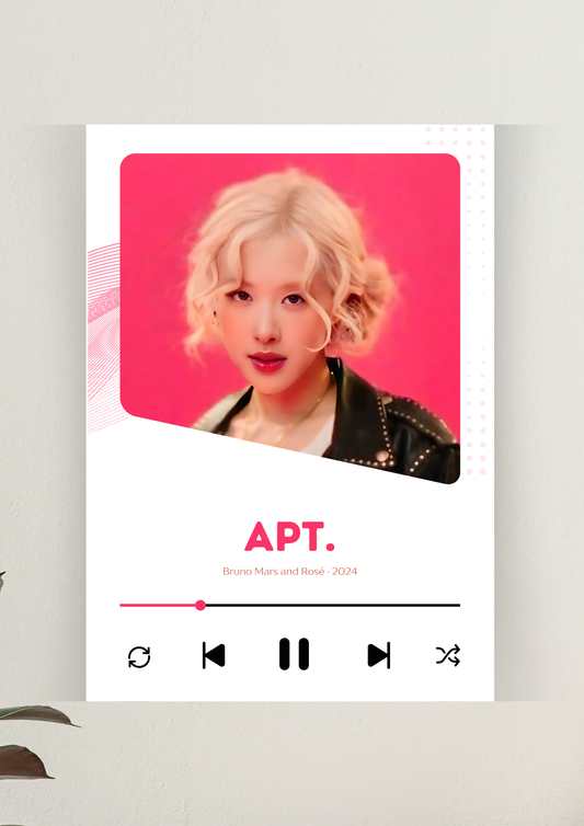 APT. x  Bruno Mars and Rosé Song Poster | Music Poster