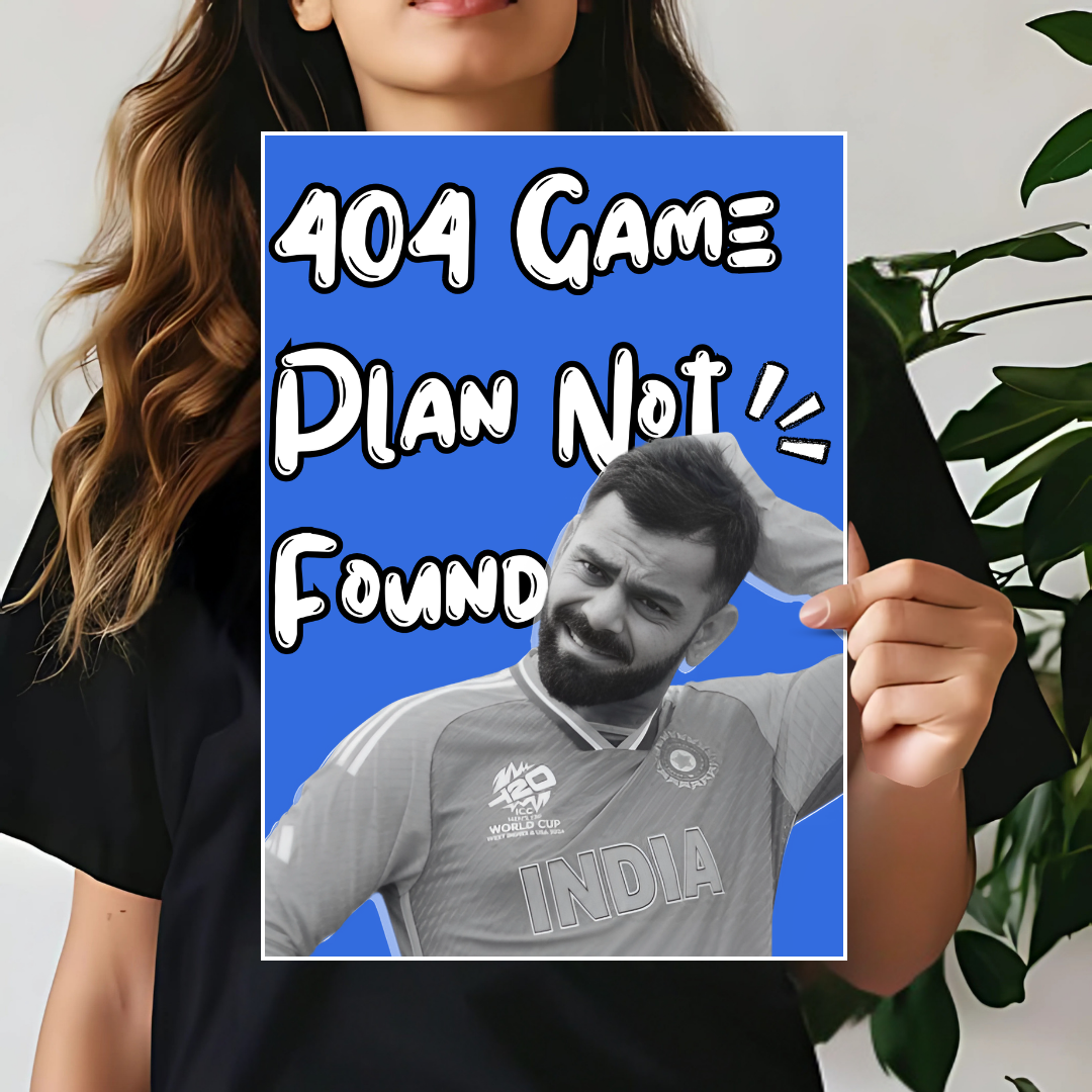 404 Error Kohli Poster | Cricket Wall Poster
