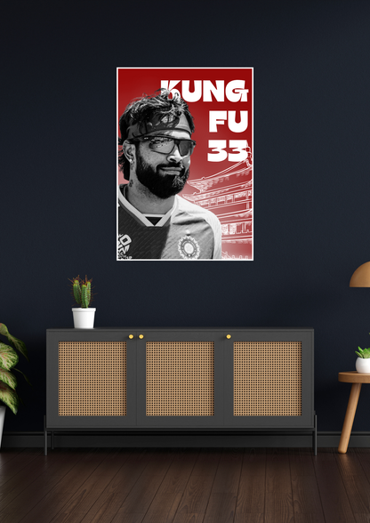 Kung Fu Pandiya Poster  | Cricket Posters GenZCustom