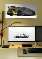 Lamborghini Huracan Poster | Split Design Poster | Pack Of 3 GenZCustom