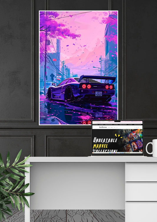Neon GTR Drive Poster | Car Poster GenZCustom