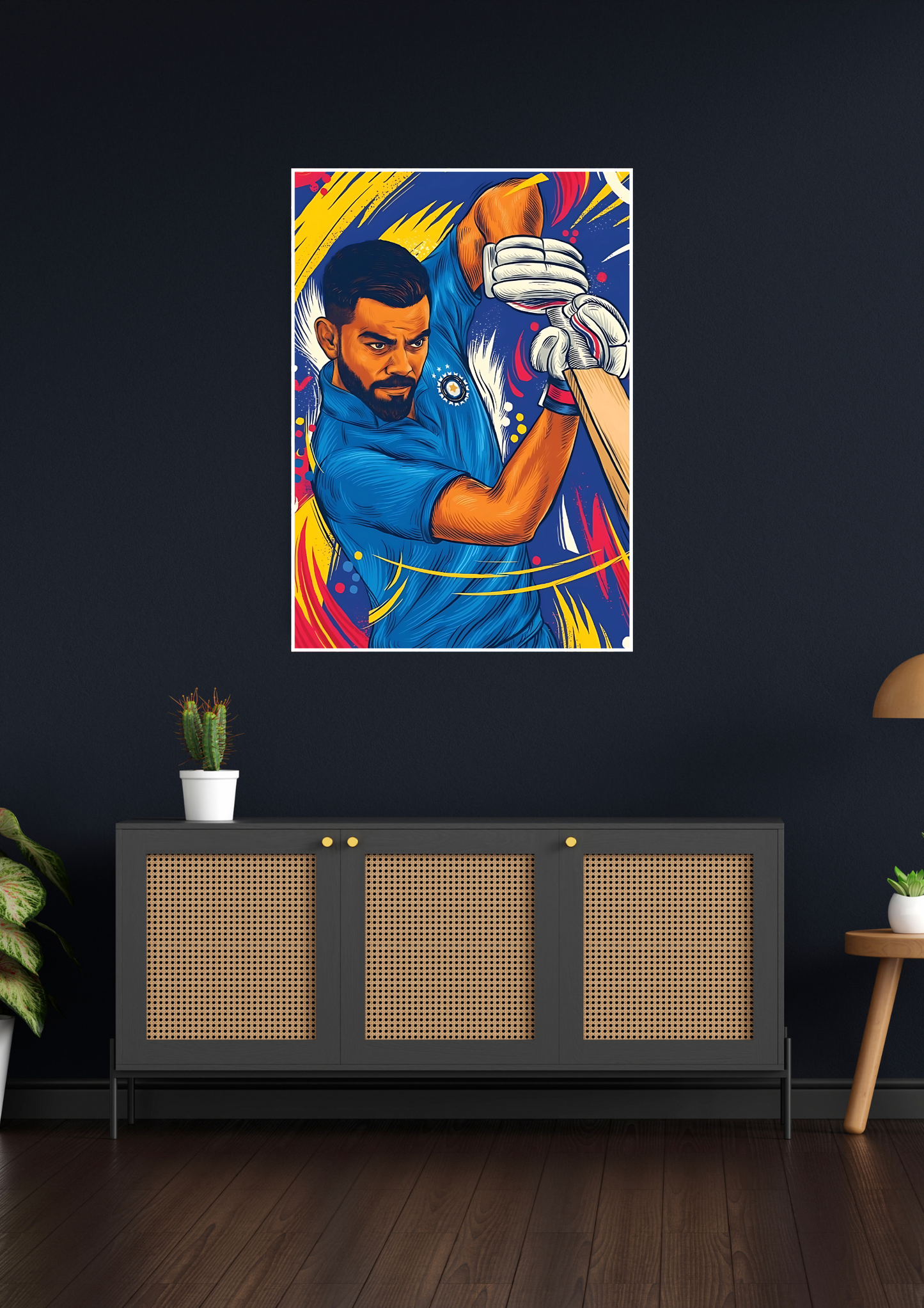 Virat Kohli Illustration Poster | Cricket Posters GenZCustom