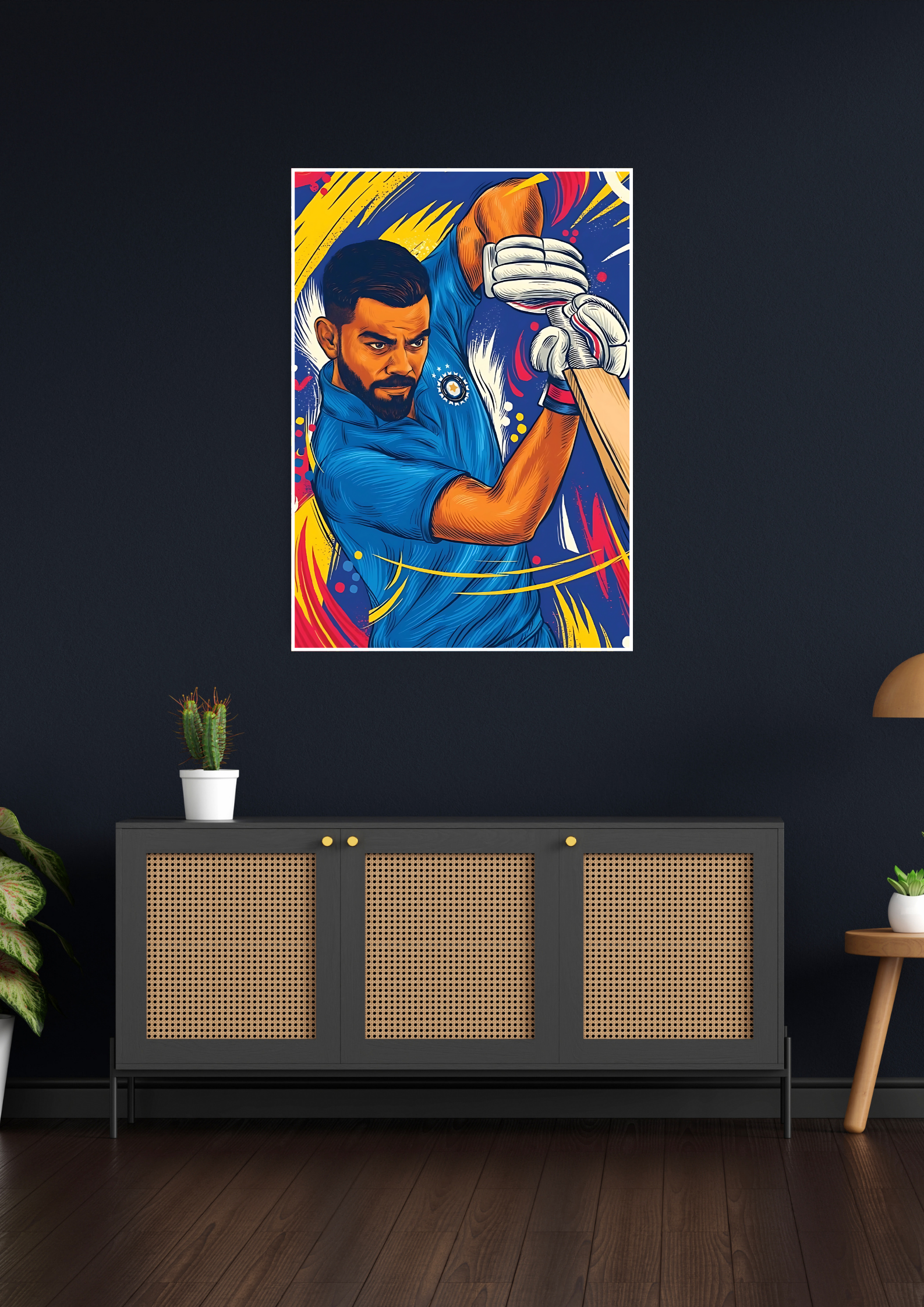 Virat Kohli Illustration Poster | Cricket Posters GenZCustom