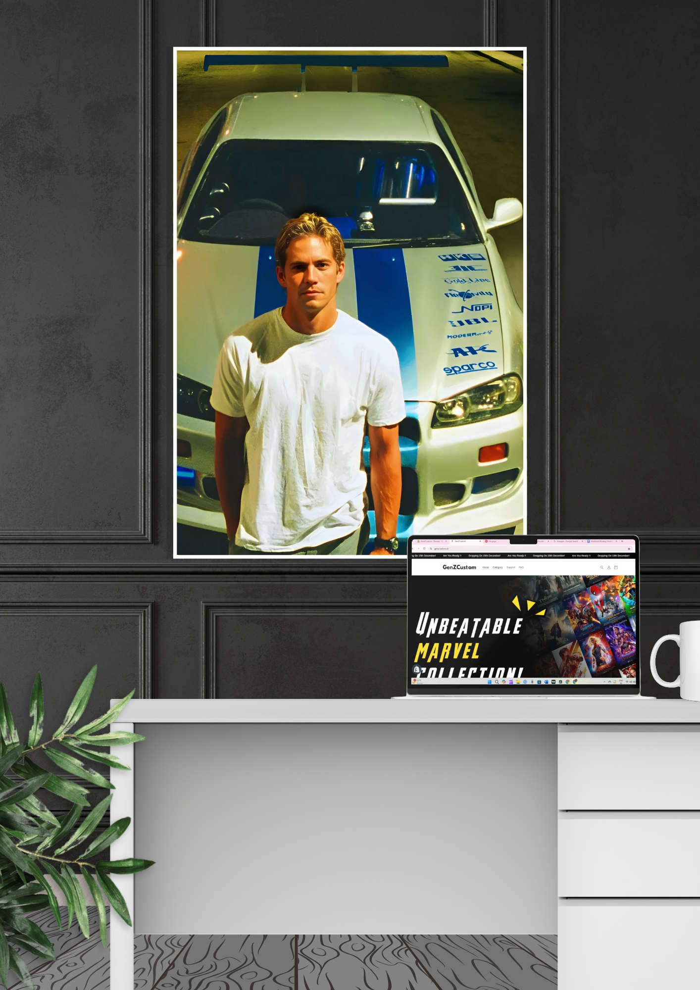 Paul Walker Fast & Furious Poster | Car Poster GenZCustom