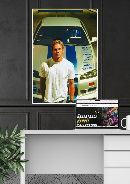 Paul Walker Fast & Furious Poster | Car Poster GenZCustom
