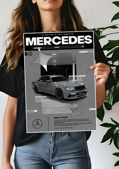 The God Father Of Street Domination x Mercedes Poster | Car Posters