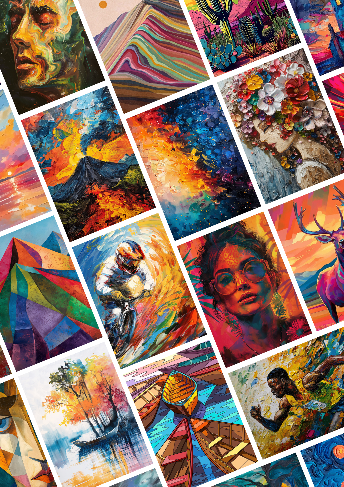 30 Epic Art Collage Set | Wall Collage GenZCustom
