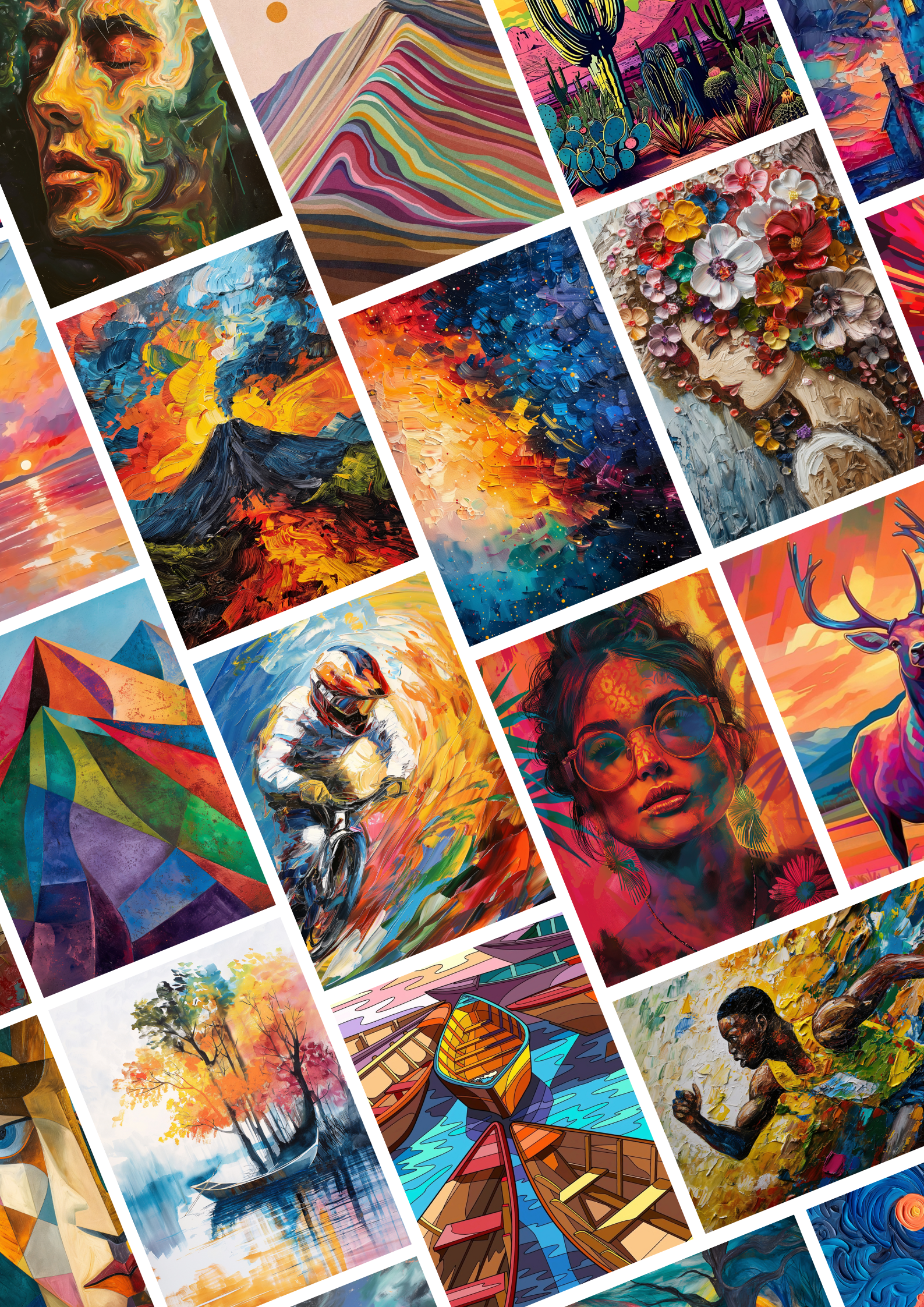 30 Epic Art Collage Set | Wall Collage GenZCustom