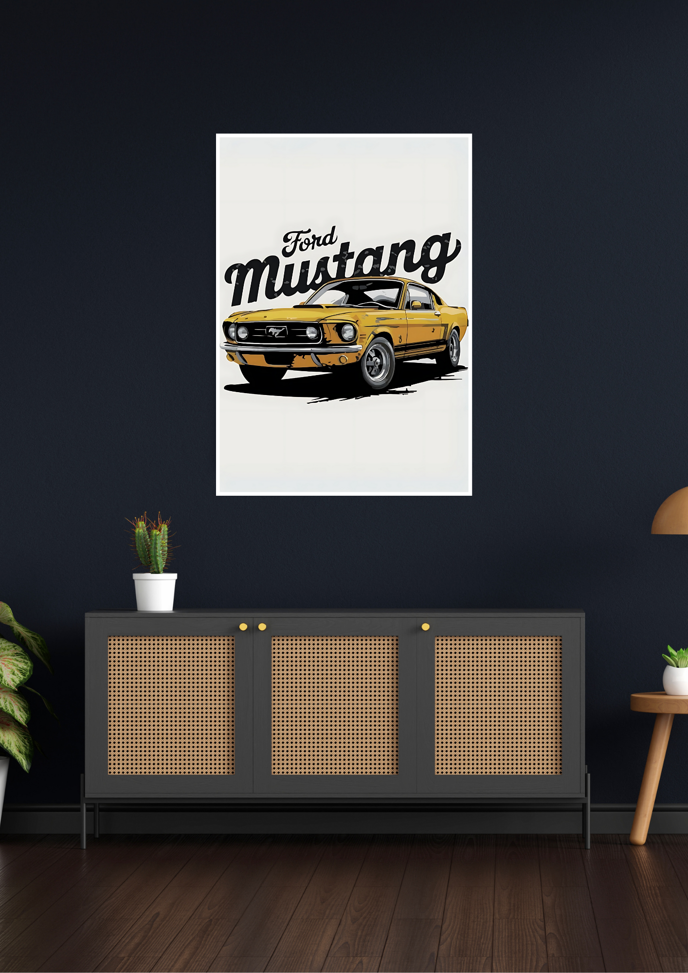 Classic Ford Mustang | Wall Car Poster GenZCustom