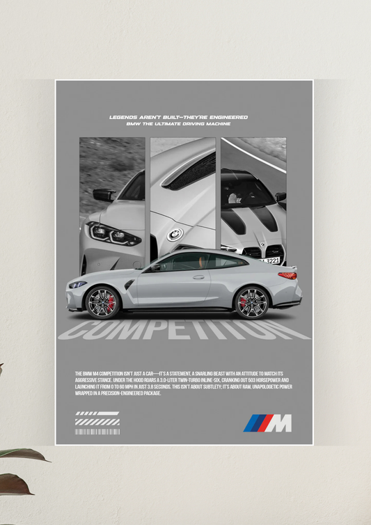 Epic BMW M4 Competition Poster | Car Poster