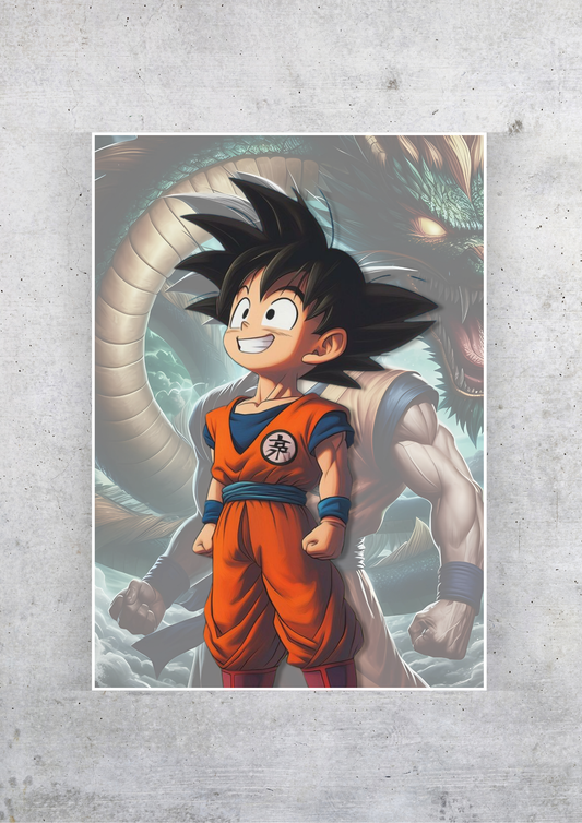 Little X Goku Poster | Anime Posters GenZCustom