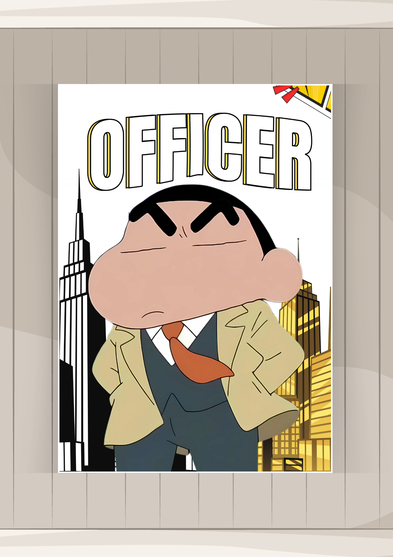 Officer Sinchan Poster | Cartoon Posters GenZCustom