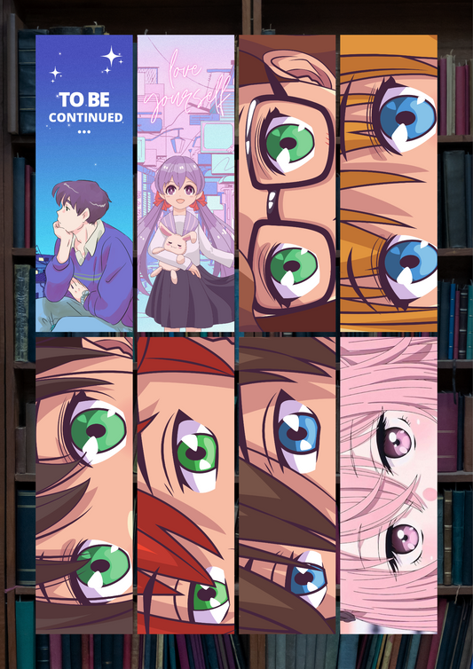 Set Of 8 Epic Anime Bookmark Combo | Bookmark GenZCustom
