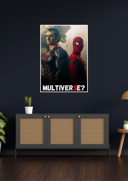 Superman And Spiderman Multiverse Concept Poster | DC Universe Posters GenZCustom