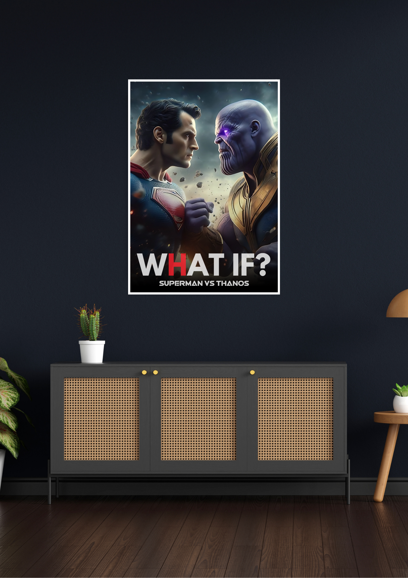 WHAT IF? Superman VS Thanos Poster | DC Universe Posters GenZCustom