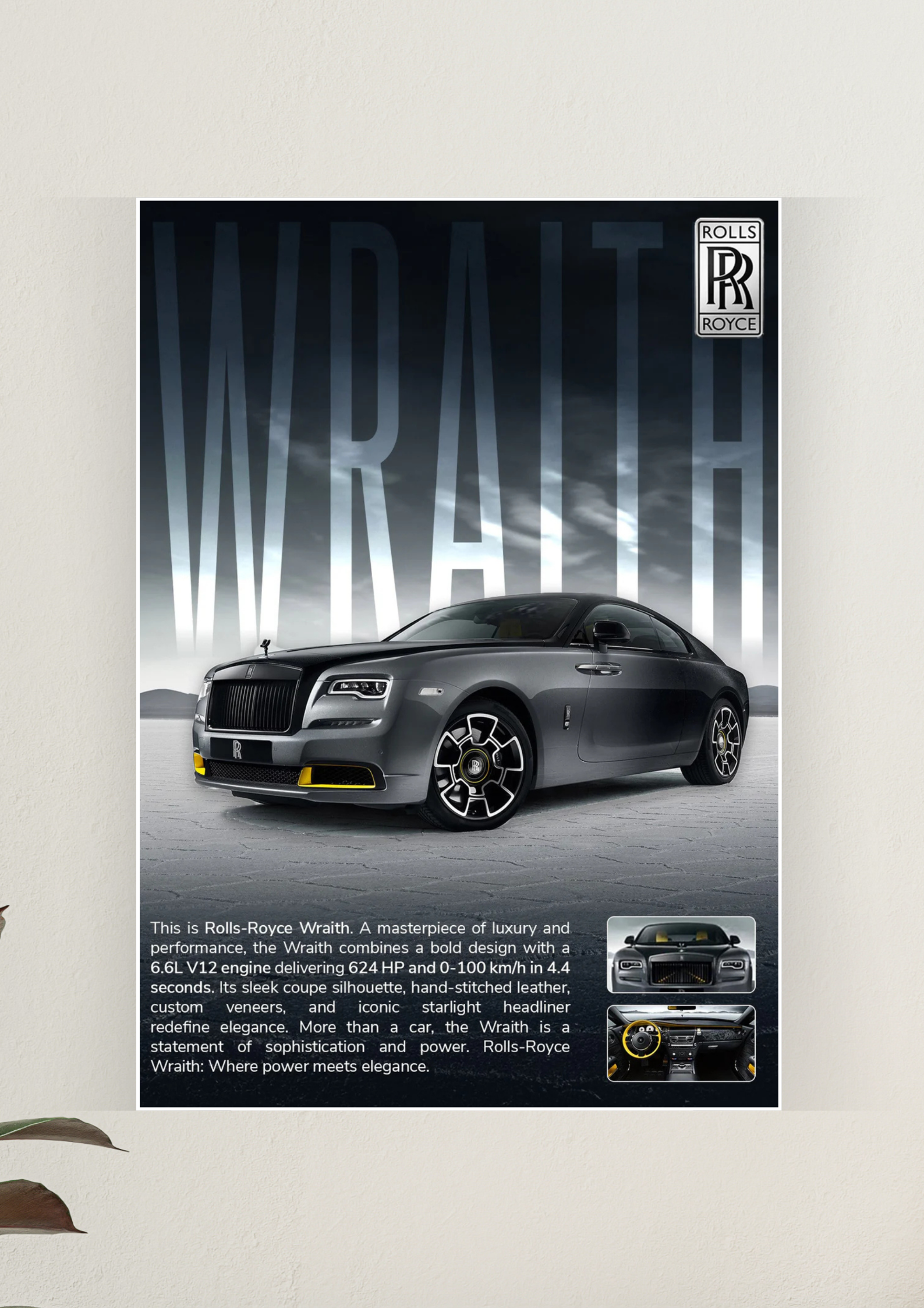 Rolls Royce Wraith Car Poster | Car Posters 
