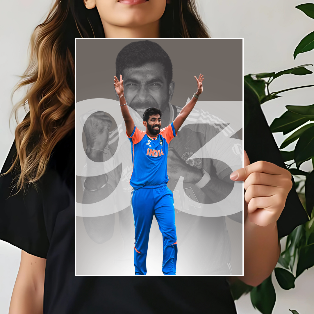 93 Jasprit Bumrah Poster | Cricket Wall Poster