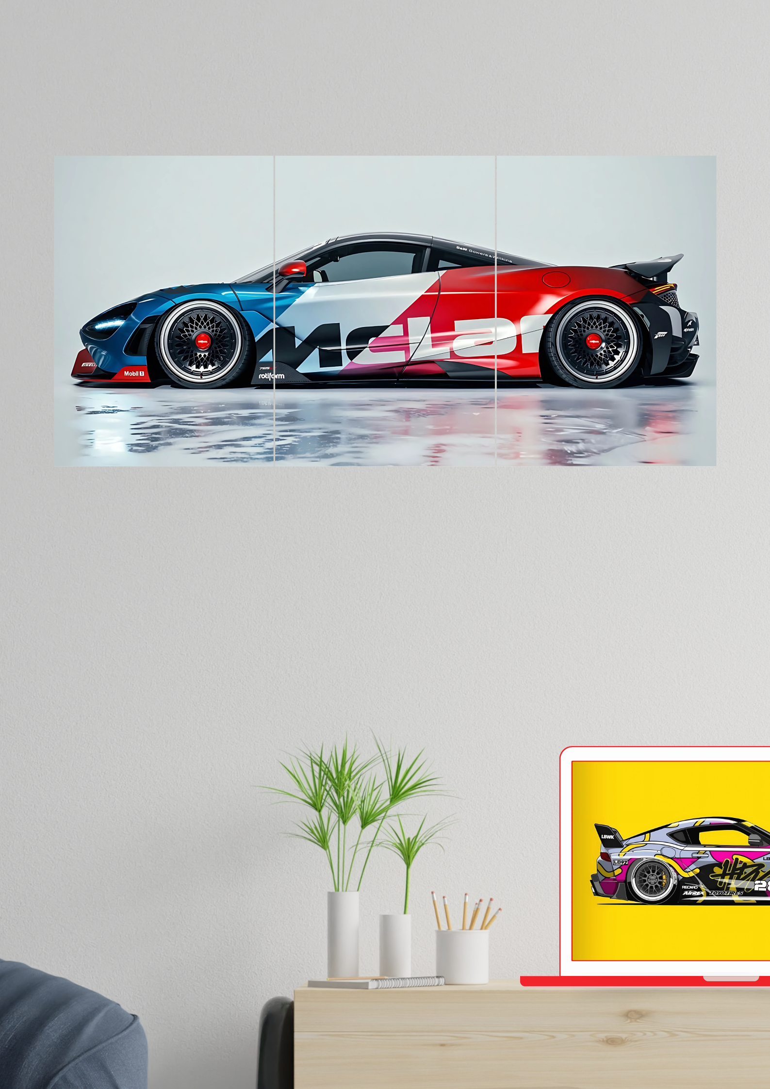 Epic McLaren 765LT Poster | Split Design Poster | Pack Of 3 GenZCustom