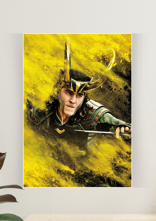 Loki x Yellow Smoke Poster | Marvel Posters 