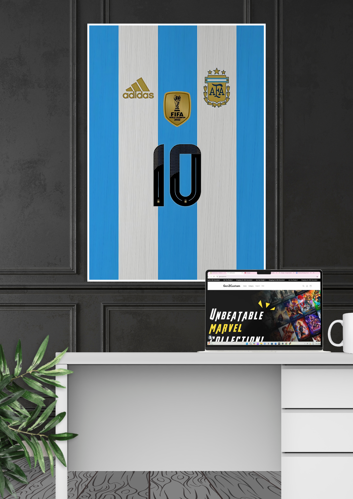 Iconic Messi Jersey Poster | Football Poster GenZCustom