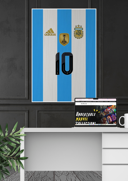 Iconic Messi Jersey Poster | Football Poster GenZCustom