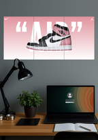 "AIR" White Pink | AIR JORDAN 1 SHOES | Set of 3 Split Design Poster