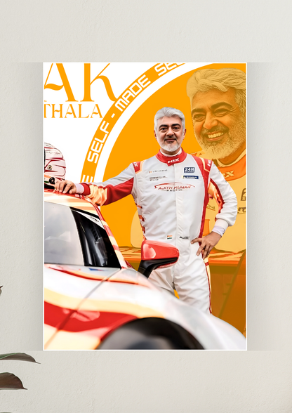 AK Thala | Ajith Kumar | Racing Poster