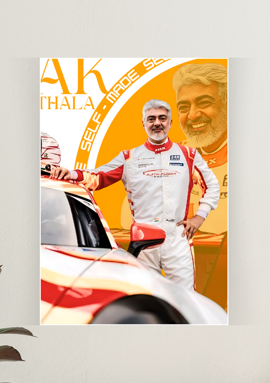 AK Thala | Ajith Kumar | Racing Poster