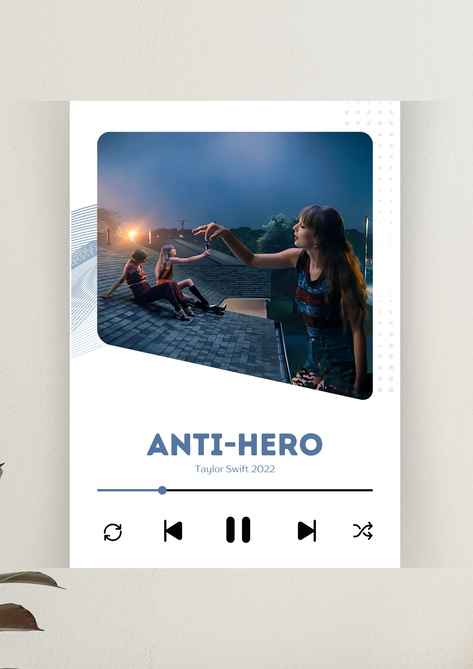 ANTI - HERO Song Poster | Music Poster