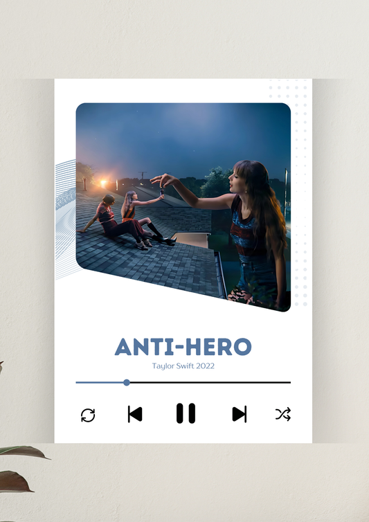 ANTI - HERO Song Poster | Music Poster