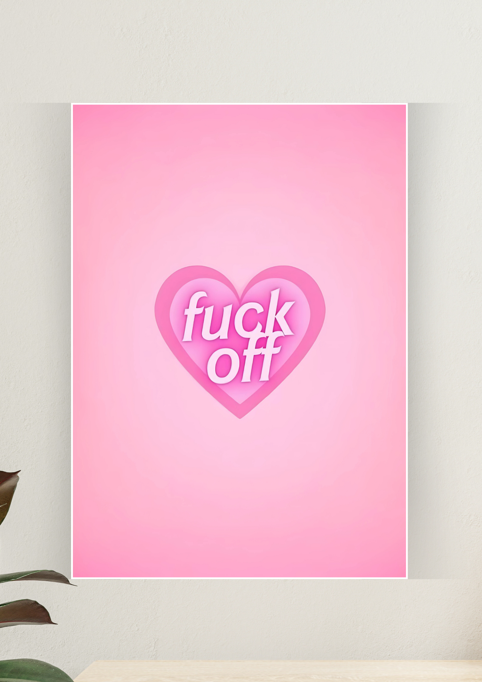 Aesthetic Poster #111 | F#CK OF | Aesthetic Wall Poster