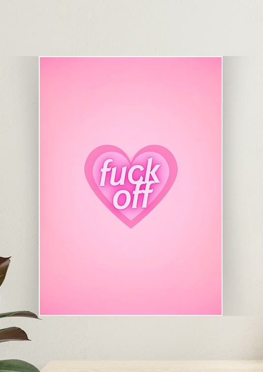 Aesthetic Poster #111 | F#CK OF | Aesthetic Wall Poster