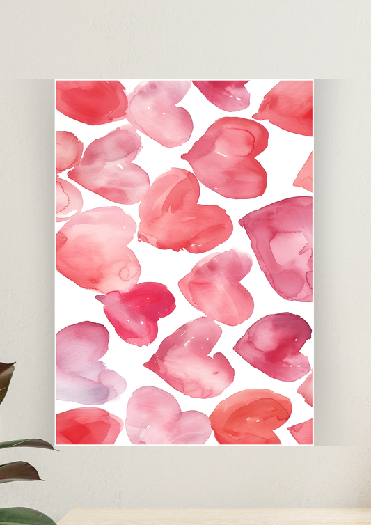Aesthetic Poster #161 | HEARTS | Aesthetic Wall Poster