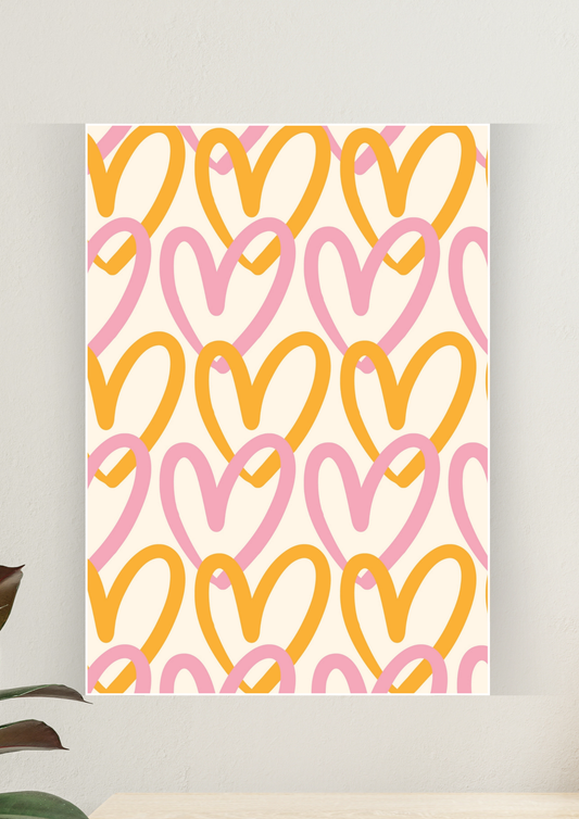 Aesthetic Poster #165 | HEARTS | Aesthetic Wall Poster