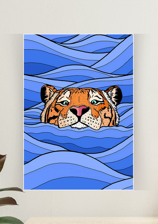 Aesthetic Poster #39 | The Tiger | Aesthetic Wall Poster