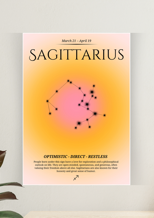 Aesthetic Poster #7 | Sagittarius Aura | Aesthetic Wall Poster