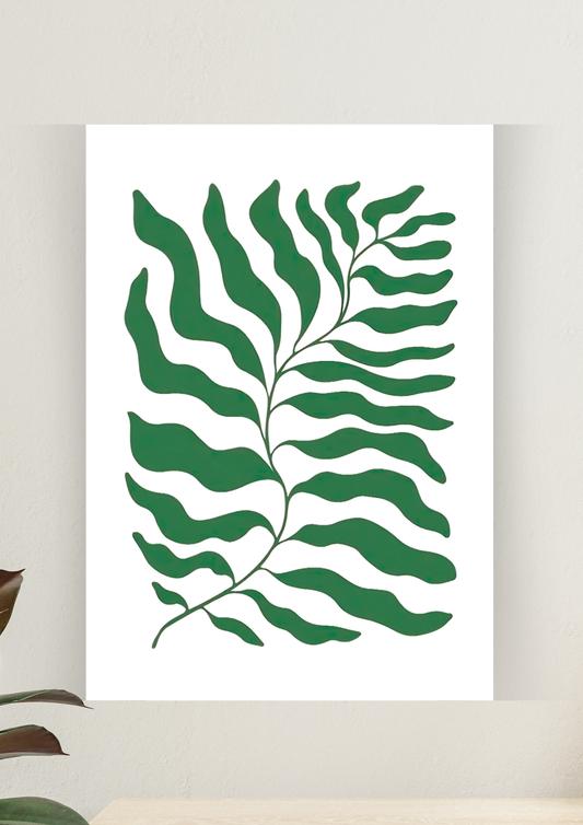 Aesthetic Poster #84 | GREEN LEAF | Aesthetic Wall Poster