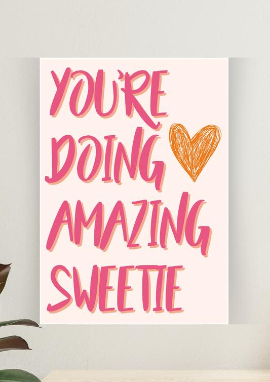 Aesthetic Poster #91 | DOING AMAZING | Aesthetic Wall Poster