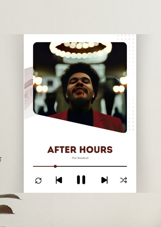 After Hours Song Poster | The Weeknd | Music Poster