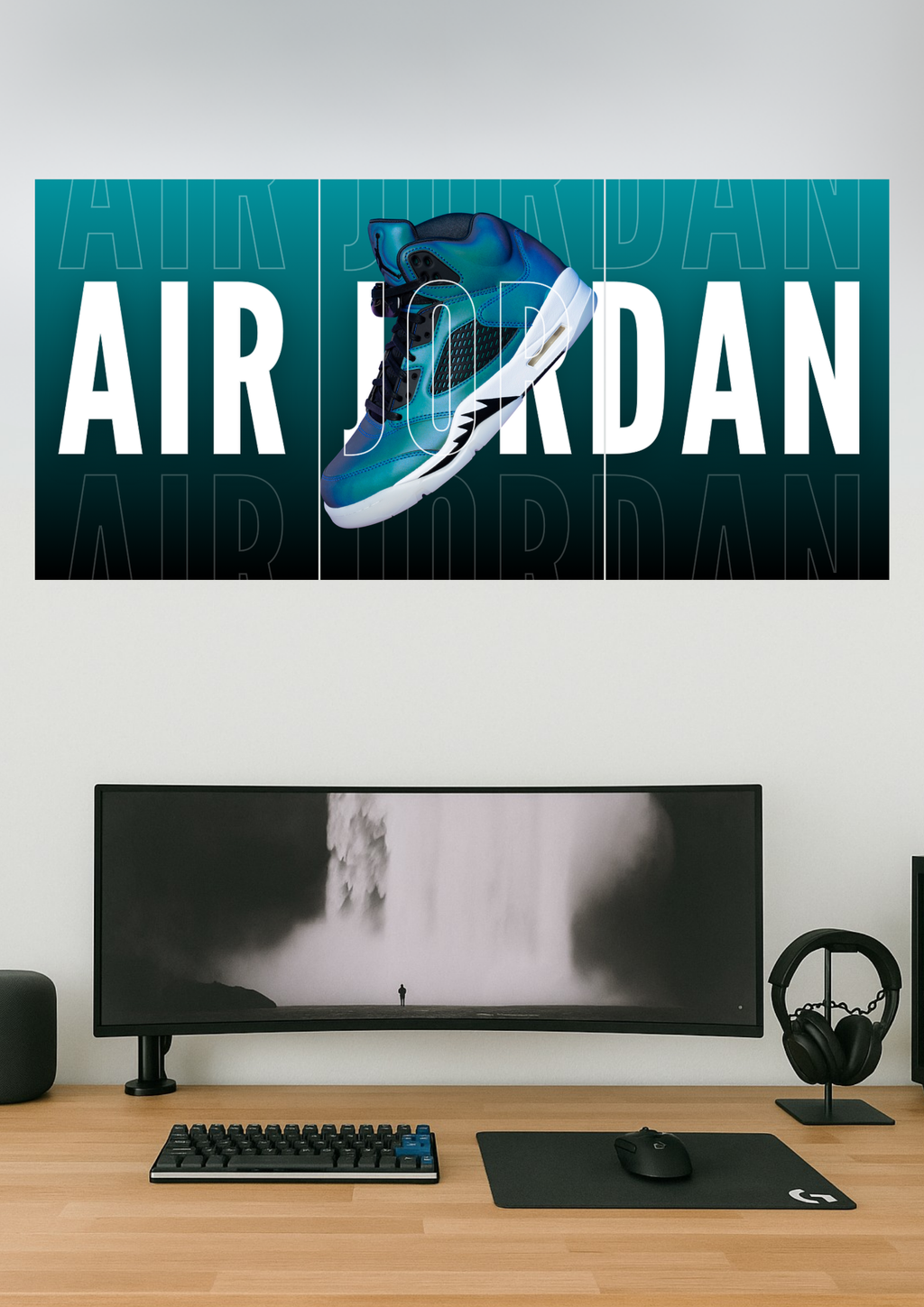 Air Jordan 5 Retro Oil Grey Women's | Set of 3 Split Design Poster