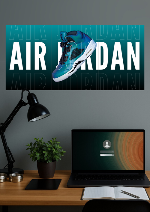 Air Jordan 5 Retro Oil Grey Women's | Set of 3 Split Design Poster