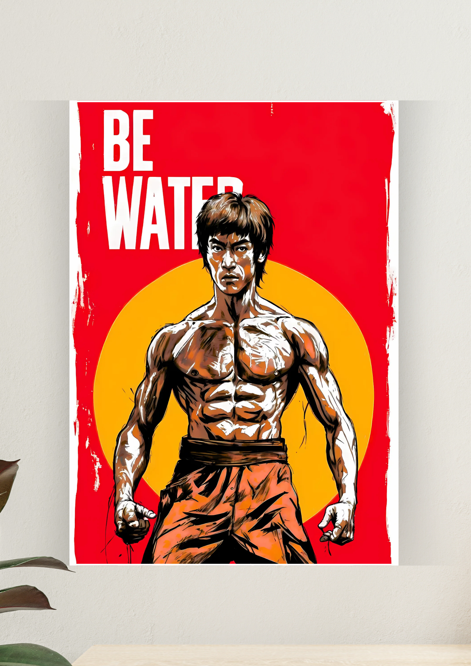 Be Water x Bruce Lee Poster | Motivation Poster 
