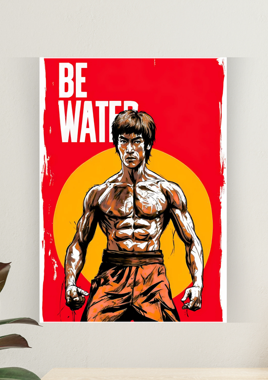 Be Water x Bruce Lee Poster | Motivation Poster 